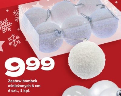 Zestaw bombek ośnieżonych 6 cm promocja w Twój Market