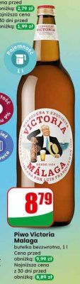 Piwo Victoria Malaga butelka bezzwrotna 1 l promocja w Dino