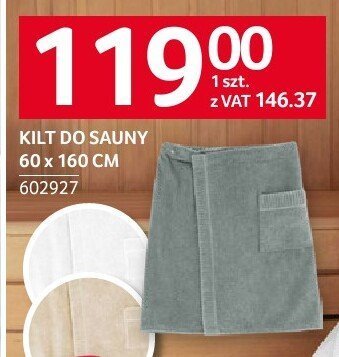 Kilt do sauny 60 x 160 CM promocja w Selgros