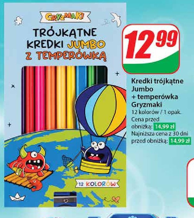 Kredki trójkątne jumbo Gryzmaki promocja