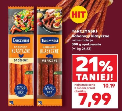 Kabanosy klasyczne różne rodzaje promocja w Kaufland