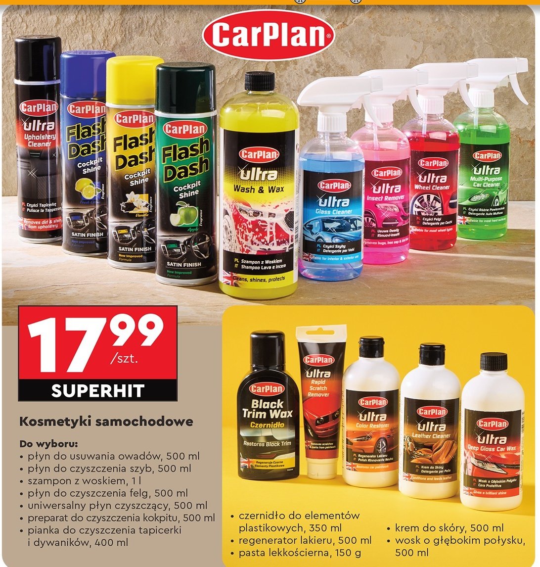 Wosk do lakieru metaliczny Carplan promocja w Biedronka