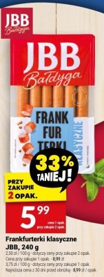 Frankfurterki klasyczne JBB, 240 g promocja w Twój Market