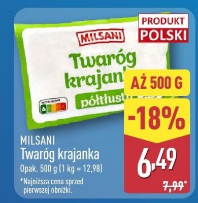 Twaróg krajanka półtłusty promocja w Aldi
