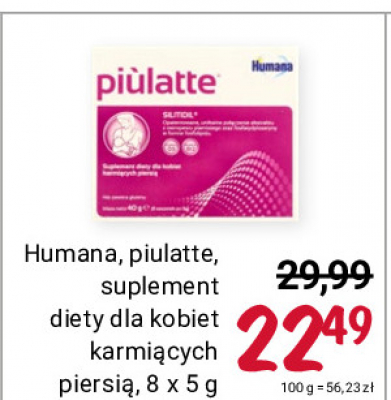 Suplement diety Humana piulatte plus promocja