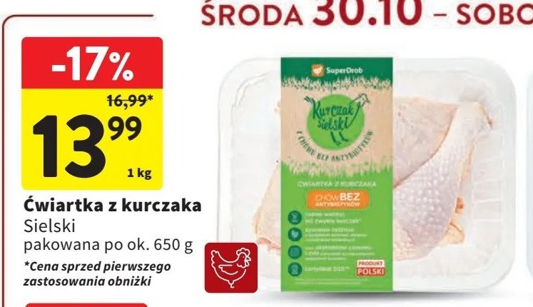 Ćwiartka z kurczaka Superdrob promocja