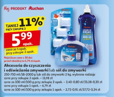 Od艣wie偶acz do zmywarki mi臋towy Auchan r贸偶norodne (logo czerwone) promocja