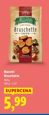 Chipsy Maretti Bruschette tomato promocja w Lidl