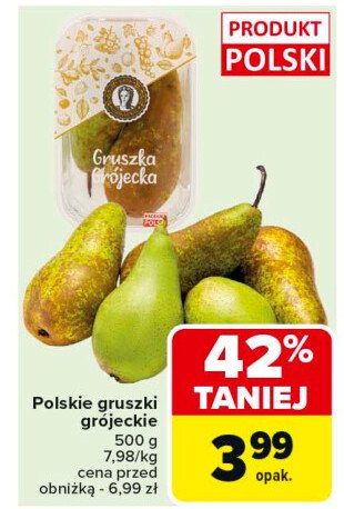 Gruszki grójeckie promocja w Carrefour Market