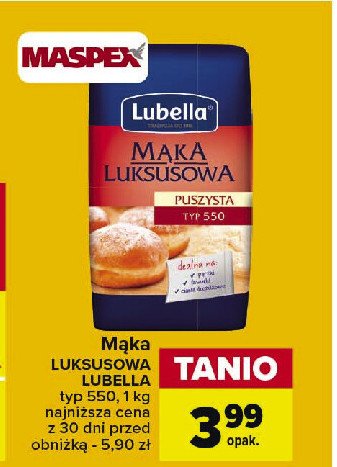 Mąka luksusowa Lubella mąka puszysta promocja w Carrefour Market
