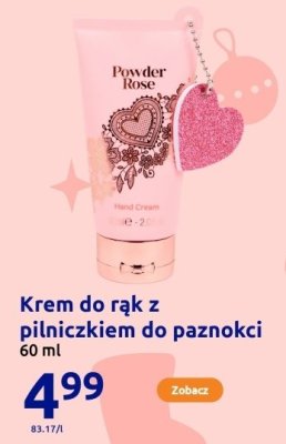 Krem do rąk z pilniczkiem do paznokci Powder Rose 60 ml promocja w Action