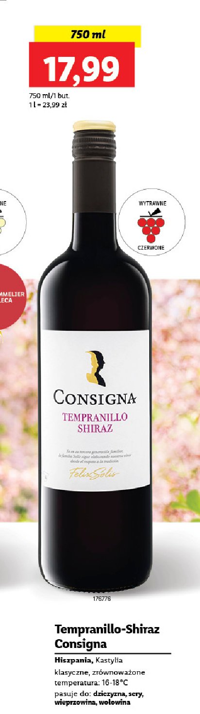 Wino Consigna tempranillo- shiraz promocja
