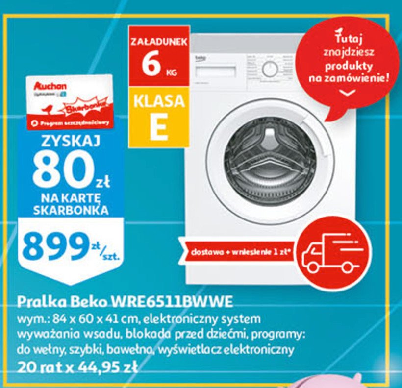 Pralka wre6511bwwe Beko promocja