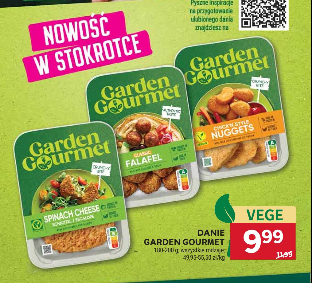 Szpinak serowy sznycel Garden gourmet promocja w Stokrotka