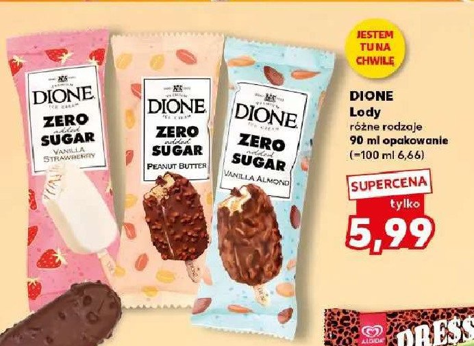 Lód peanut butter zero sugar DIONE promocja