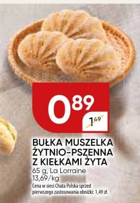 Bułka muszelka cytryna-pszenica z kiełkami żyta promocja w Chata Polska