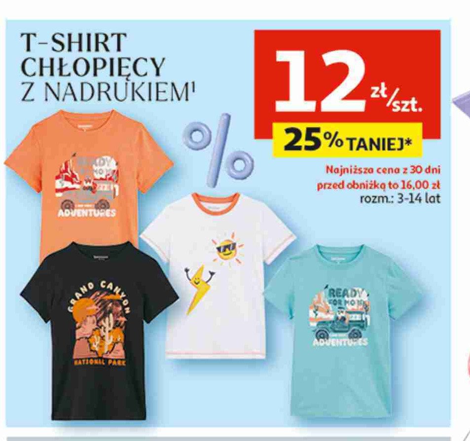 T-shirt chłopiecy z nadrukiem promocja