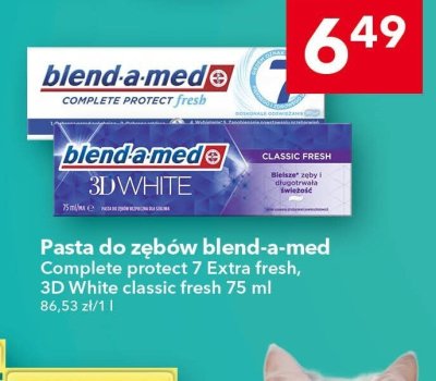 Pasta do zębów blend-a-med Complete Protect 7 Extra Fresh, 3D White Classic Fresh promocja w LEWIATAN