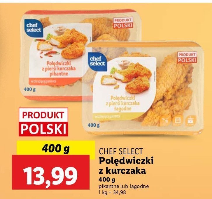 Pol臋dwiczki z kurczaka pikantne Chef select promocja