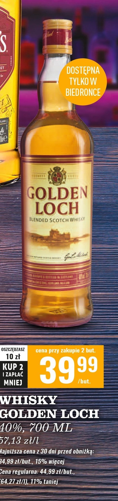 Whisky GOLDEN LOCH promocja
