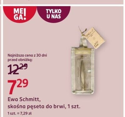 Skośna pęsetka do brwi Ewa Schmitt promocja w Rossmann