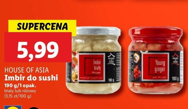 Imbir biały do sushi House of asia promocja