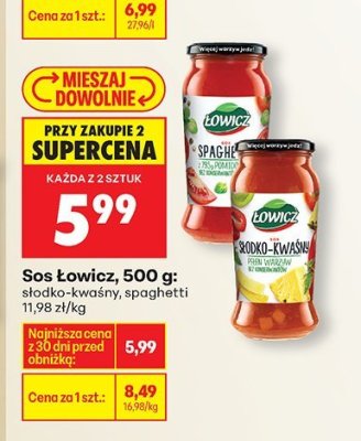 Sos Łowicz, 500 g promocja w Biedronka