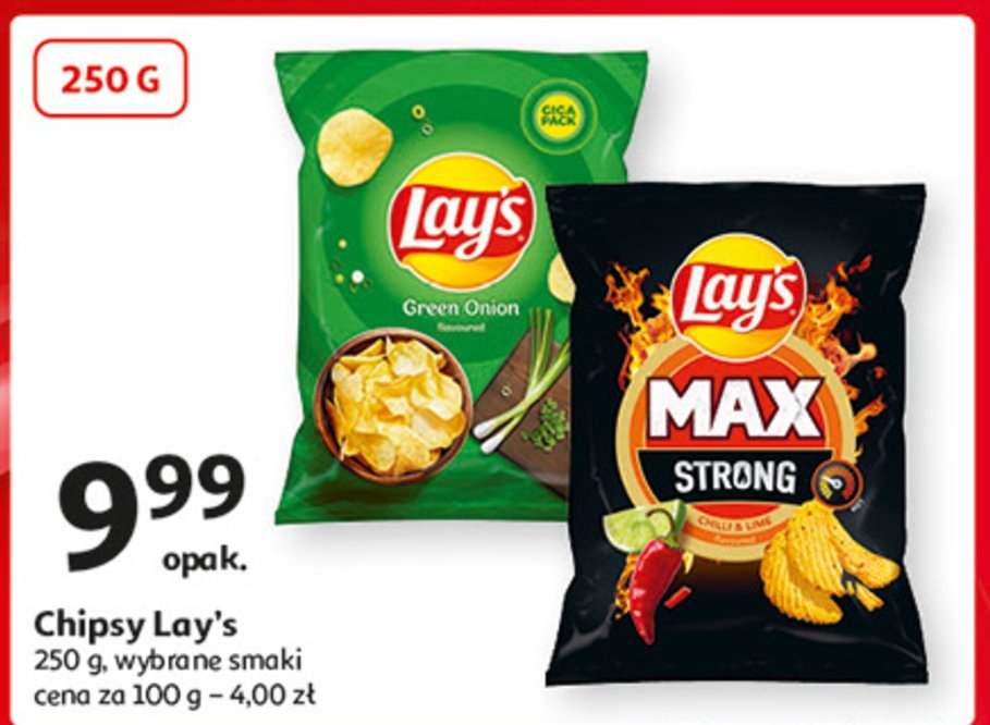 Chipsy chilli & lime Lay's max strong promocja w Auchan