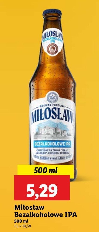 Piwo Miłosław bezalkoholowe ipa promocja w Lidl