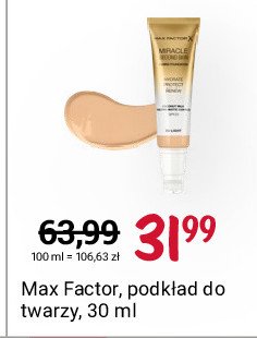 Podkład nawilżający 02 fair light Max factor miracle second skin promocje