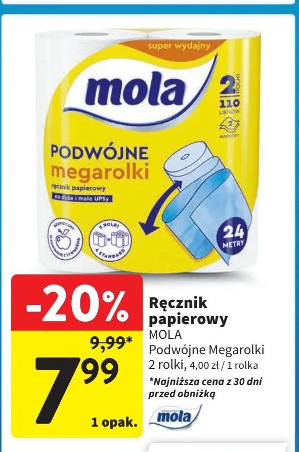 Ręcznik kuchenny podwójne megarolki Mola promocja