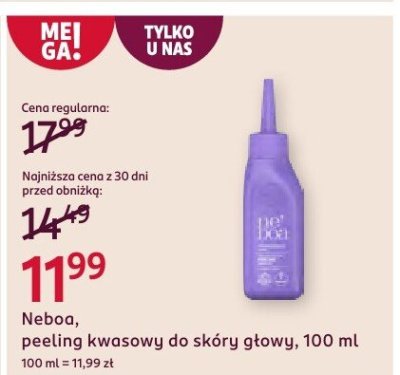 Peeling kwasowy Neboa, do skóry głowy, 100 ml promocja w Rossmann