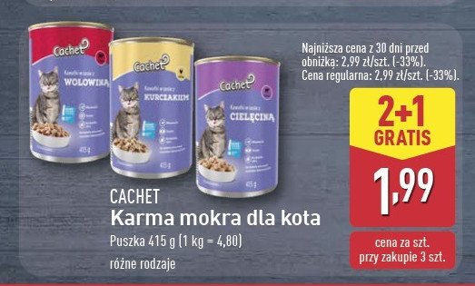Karma dla kota z wo艂owin膮 Cachet promocja