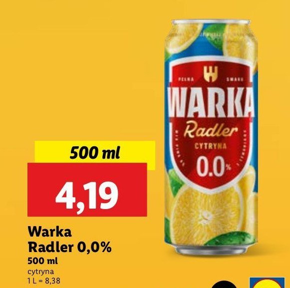 Piwo Warka Radler Lemon promocja w Duży Ben