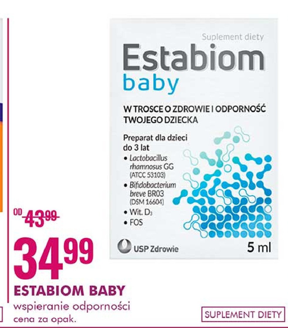 Krople doustne dla niemowląt Estabiom baby promocja