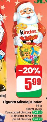 Figurka Mikołaj Kinder promocja w Dino