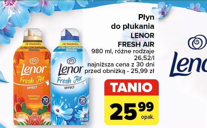 Płyn do płukania tropical sunset LENOR FRESH AIR EFFECT promocja