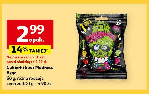 Karmelki sour madness Argo promocja