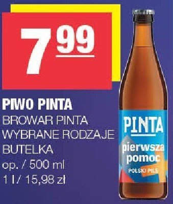 Piwo pinta BROWAR PINTA promocja w SPAR