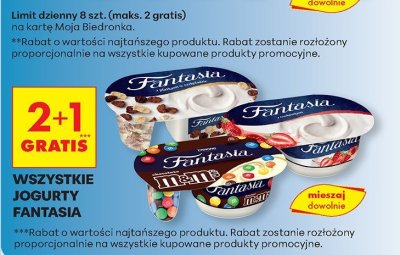 Jogurty Fantasia, wszystkie rodzaje promocja w Biedronka