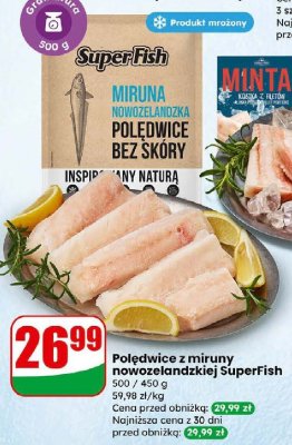 Polędwice z miruny nowozelandzkiej SuperFish promocja w Dino
