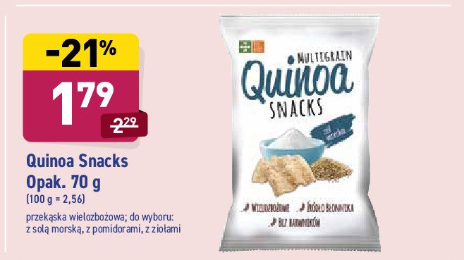 Multigrain quinoa snacks sól morska To eat promocja