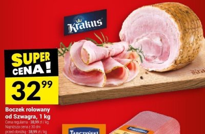 Boczek rolowany od Szawgra, 1 kg promocja w Twój Market