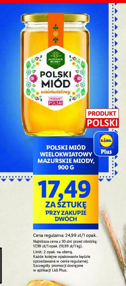 Polski miód wielokwiatowy Mazurskie miody promocja