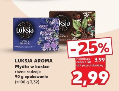 Mydło w kostce AROMA różne rodzaje 90 g promocja w Kaufland