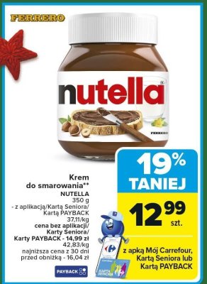 Krem do smarowania NUTELLA 450 g promocja w Carrefour Market