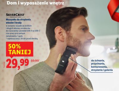 Maszynka do strzyżenia włosów i brody  promocja w Lidl