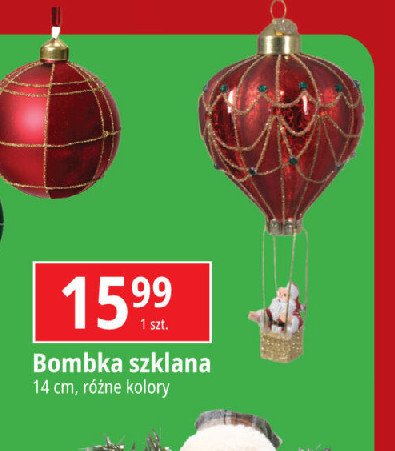 Bombka szklana 14 cm promocja w Leclerc