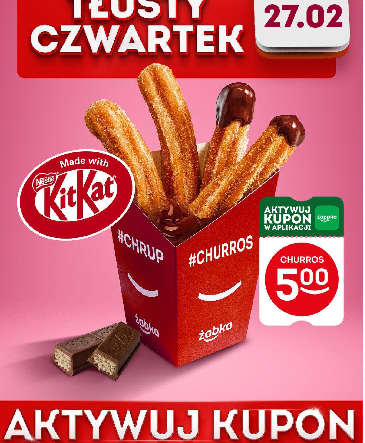 Churros kit kat Żabka promocja w Żabka