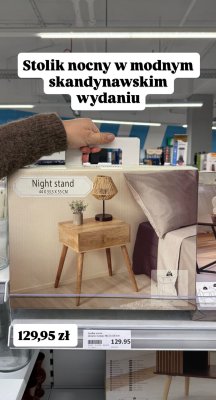 Stolik nocny drewno mango 44x33,5x53cm promocja w Action